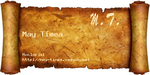 May Tímea névjegykártya