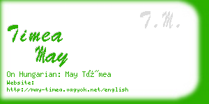 timea may business card